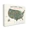 Stupell Industries National Parks Map with Numbered Key United States Canvas Wall Art